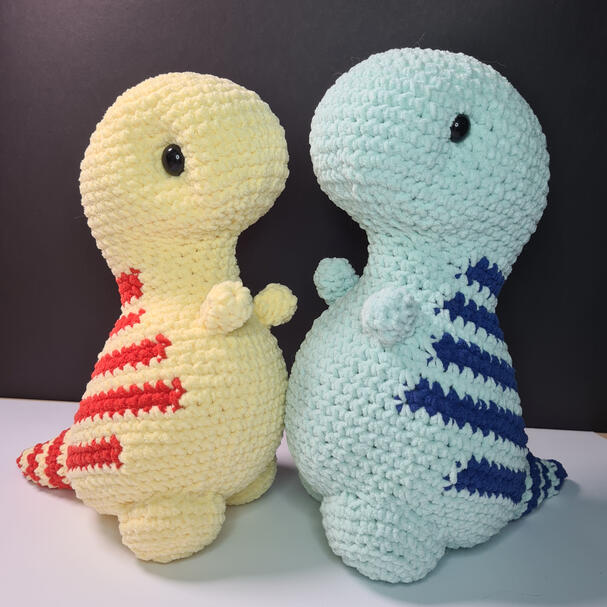 Fiery and Monty the T-rex